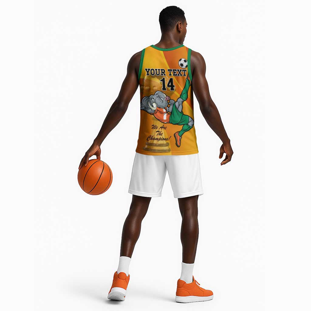 Custom Ivory Coast Football Basketball Jersey 2024 Mascot With Champions Trophy LT14