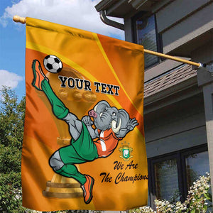 Custom Ivory Coast Football Garden Flag 2024 Mascot With Champions Trophy