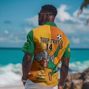 Custom Ivory Coast Football Hawaiian Shirt 2024 Mascot With Champions Trophy