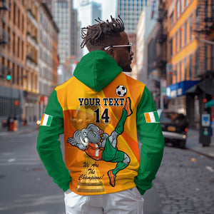 Custom Ivory Coast Football Hoodie 2024 Mascot With Champions Trophy