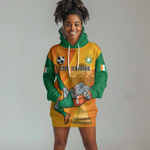 Custom Ivory Coast Football Hoodie Dress 2024 Mascot With Champions Trophy