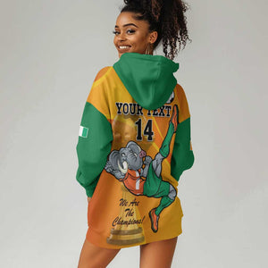 Custom Ivory Coast Football Hoodie Dress 2024 Mascot With Champions Trophy