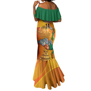 Custom Ivory Coast Football Mermaid Dress 2024 Mascot With Champions Trophy