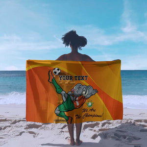 Custom Ivory Coast Football Sarong 2024 Mascot With Champions Trophy