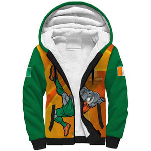 Custom Ivory Coast Football Sherpa Hoodie 2024 Mascot With Champions Trophy