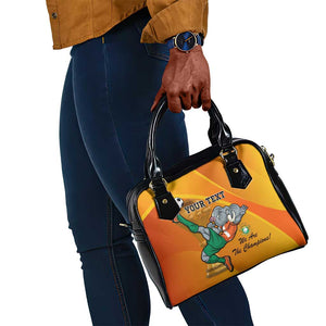 Custom Ivory Coast Football Shoulder Handbag 2024 Mascot With Champions Trophy