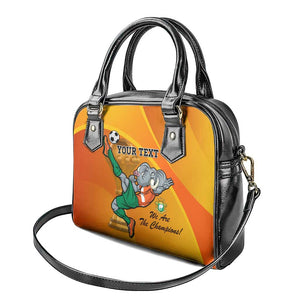 Custom Ivory Coast Football Shoulder Handbag 2024 Mascot With Champions Trophy