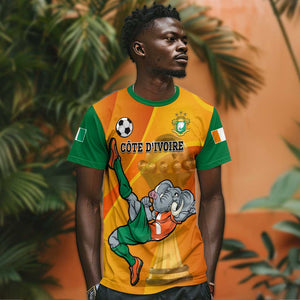 Custom Ivory Coast Football T shirt 2024 Mascot With Champions Trophy