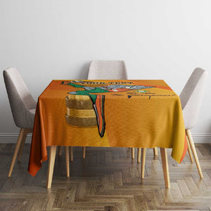 Custom Ivory Coast Football Tablecloth 2024 Mascot With Champions Trophy