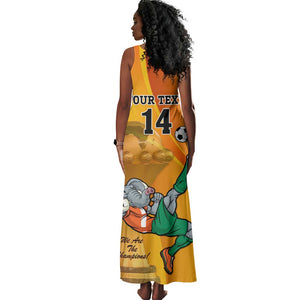 Custom Ivory Coast Football Tank Maxi Dress 2024 Mascot With Champions Trophy