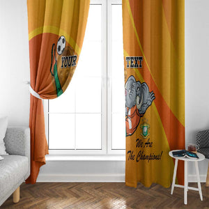 Custom Ivory Coast Football Window Curtain 2024 Mascot With Champions Trophy