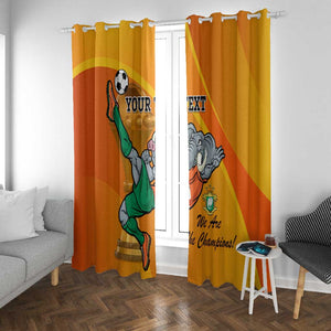 Custom Ivory Coast Football Window Curtain 2024 Mascot With Champions Trophy