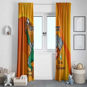 Custom Ivory Coast Football Window Curtain 2024 Mascot With Champions Trophy