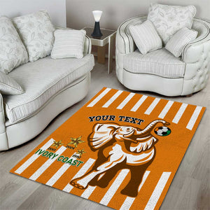 Custom Ivory Coast Football Area Rug Les Elephants 3rd Champions Proud