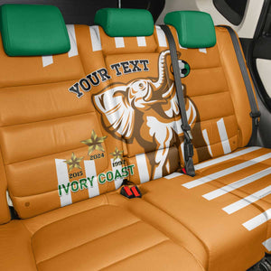 Custom Ivory Coast Football Back Car Seat Cover Les Elephants 3rd Champions Proud