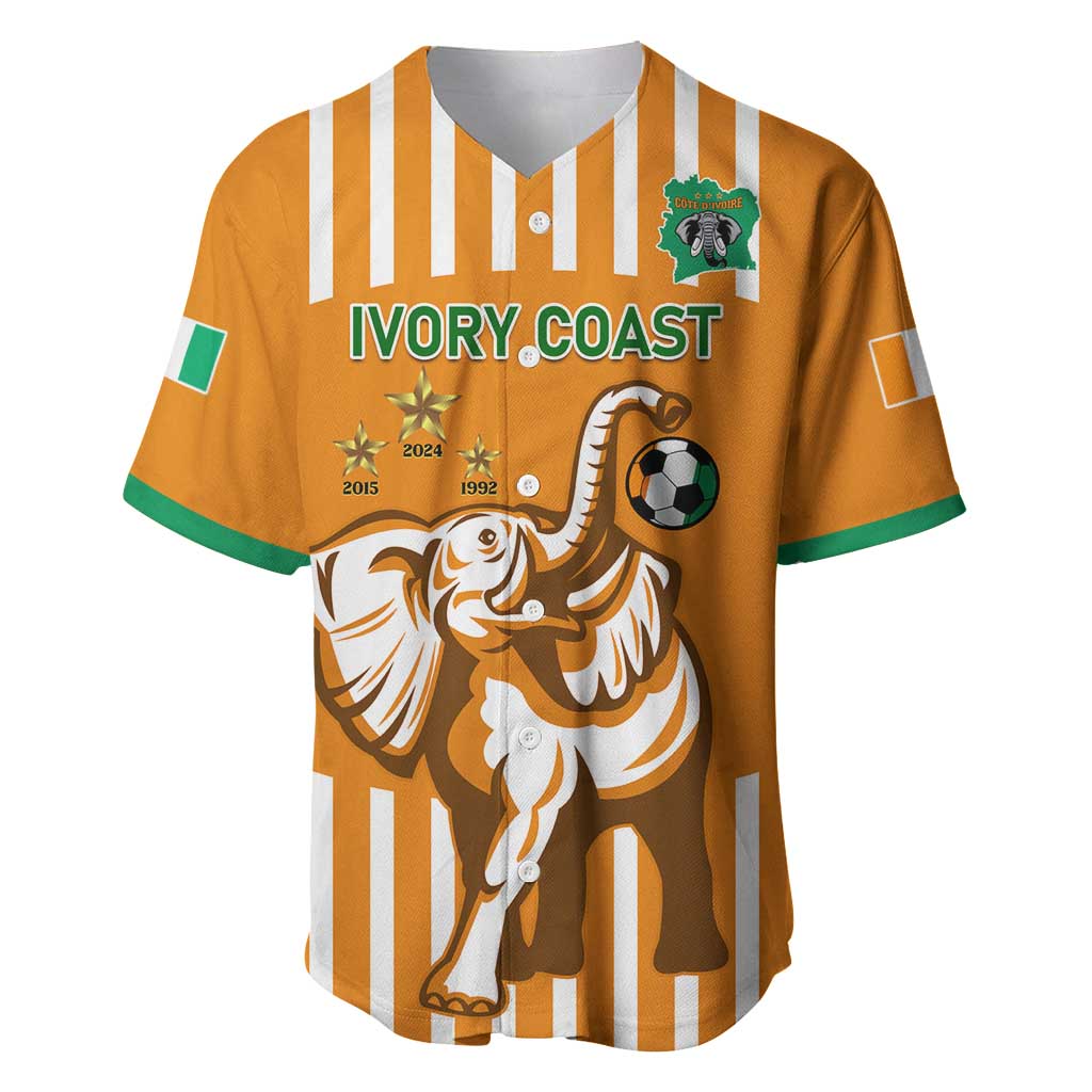 Custom Ivory Coast Football Baseball Jersey Les Elephants 3rd Champions Proud