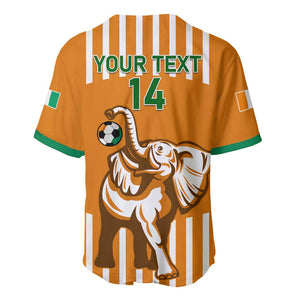 Custom Ivory Coast Football Baseball Jersey Les Elephants 3rd Champions Proud