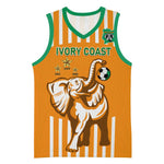 Custom Ivory Coast Football Basketball Jersey Les Elephants 3rd Champions Proud LT14