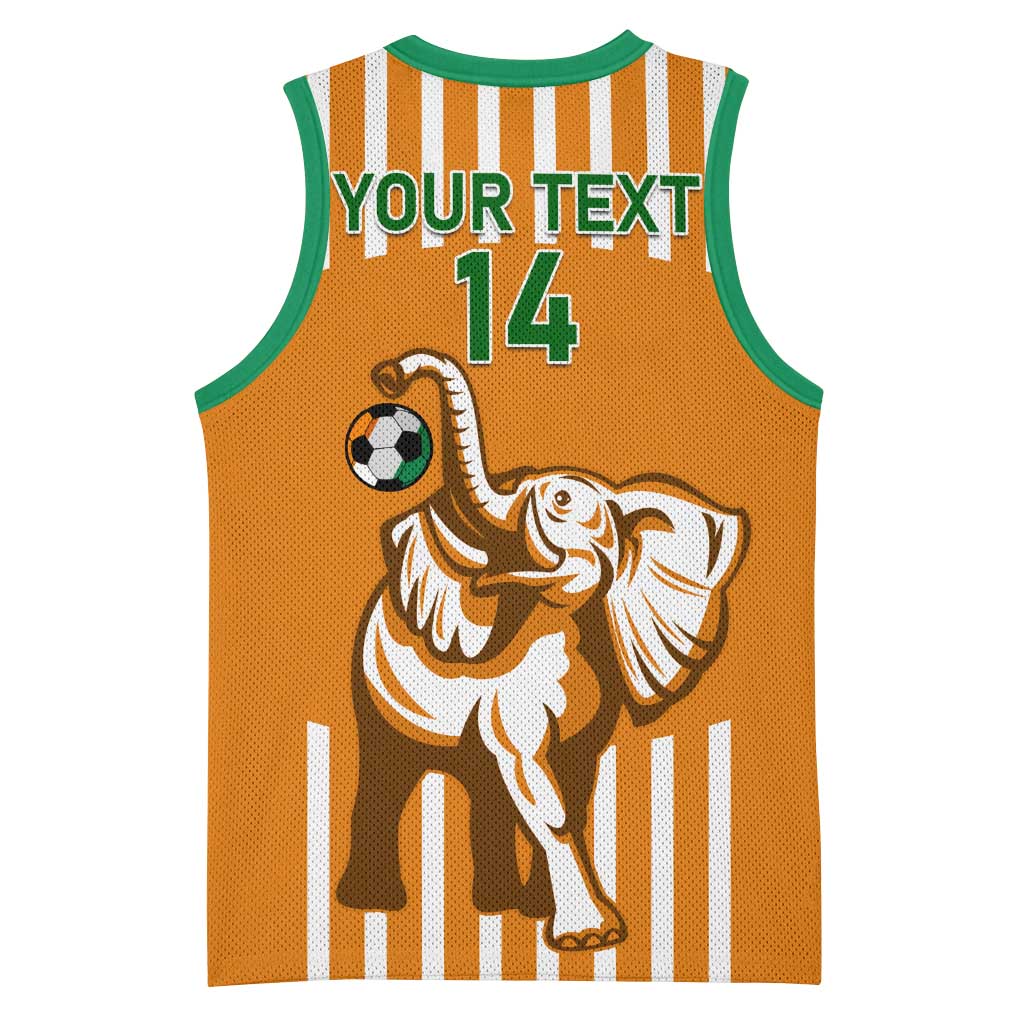 Custom Ivory Coast Football Basketball Jersey Les Elephants 3rd Champions Proud LT14