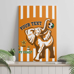 Custom Ivory Coast Football Canvas Wall Art Les Elephants 3rd Champions Proud