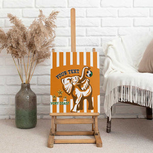 Custom Ivory Coast Football Canvas Wall Art Les Elephants 3rd Champions Proud