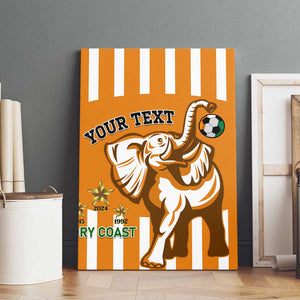 Custom Ivory Coast Football Canvas Wall Art Les Elephants 3rd Champions Proud