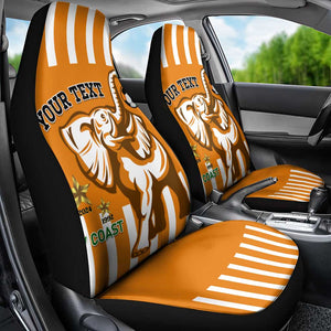 Custom Ivory Coast Football Car Seat Cover Les Elephants 3rd Champions Proud