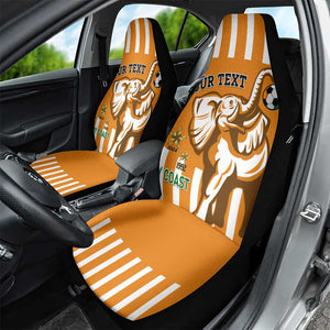 Custom Ivory Coast Football Car Seat Cover Les Elephants 3rd Champions Proud