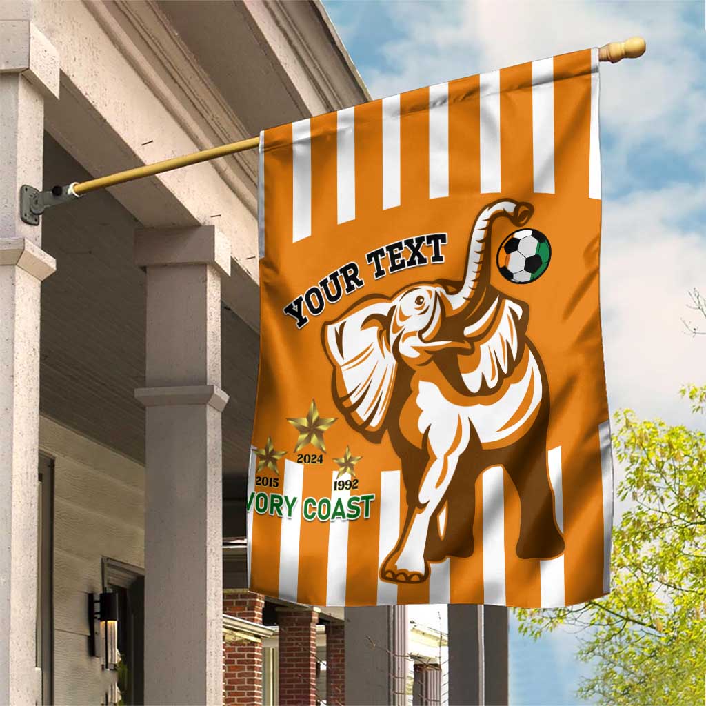 Custom Ivory Coast Football Garden Flag Les Elephants 3rd Champions Proud