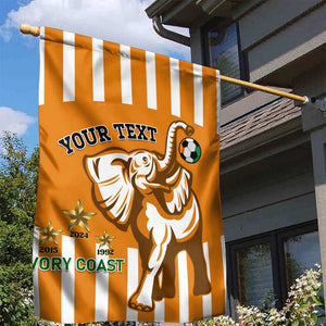 Custom Ivory Coast Football Garden Flag Les Elephants 3rd Champions Proud