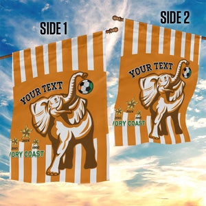 Custom Ivory Coast Football Garden Flag Les Elephants 3rd Champions Proud