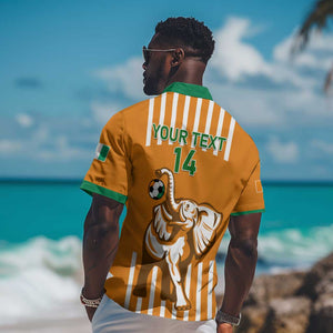 Custom Ivory Coast Football Hawaiian Shirt Les Elephants 3rd Champions Proud