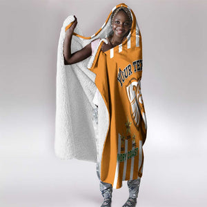 Custom Ivory Coast Football Hooded Blanket Les Elephants 3rd Champions Proud