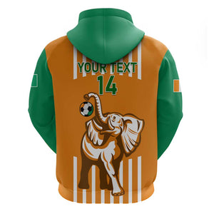 Custom Ivory Coast Football Hoodie Les Elephants 3rd Champions Proud