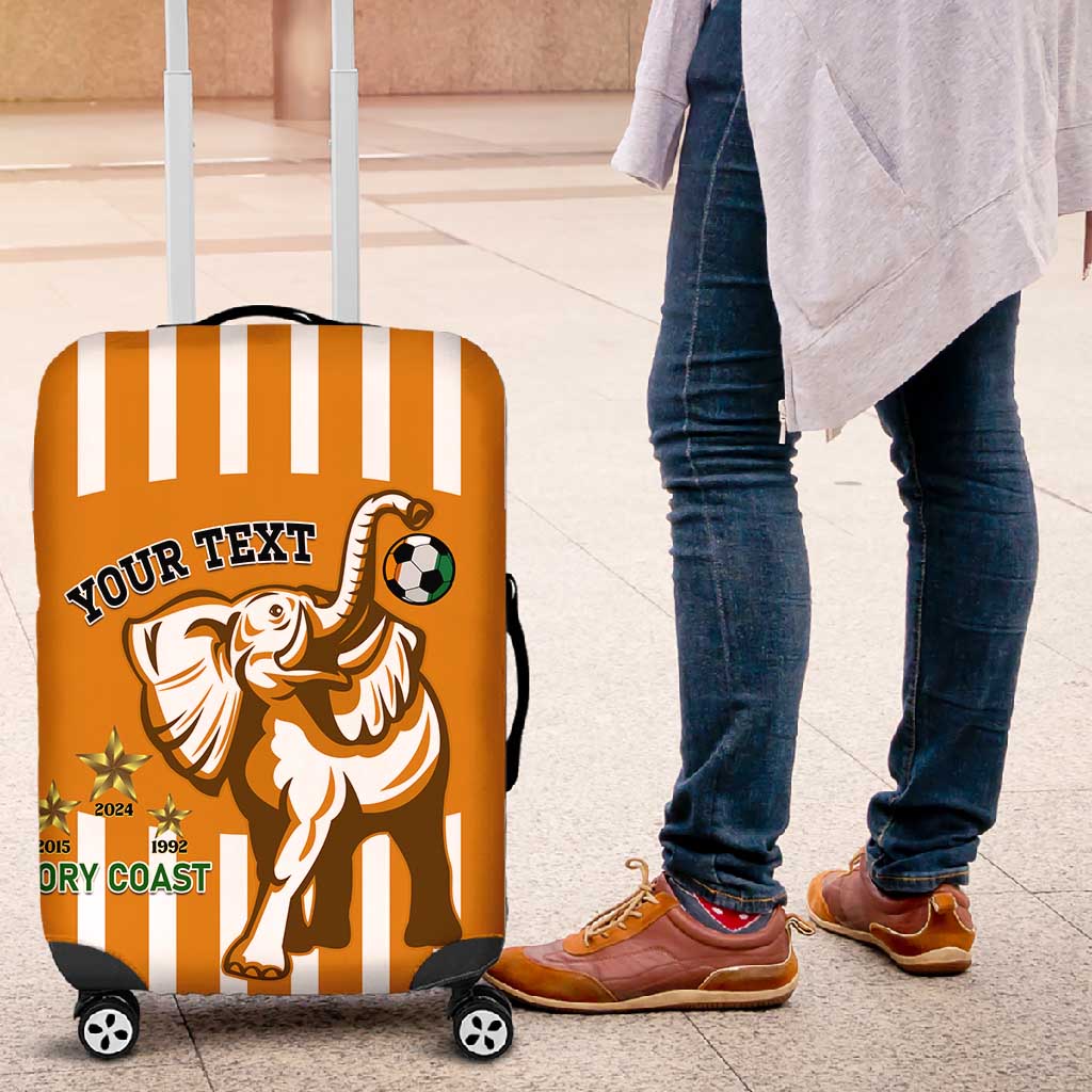 Custom Ivory Coast Football Luggage Cover Les Elephants 3rd Champions Proud