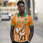 Custom Ivory Coast Football Polo Shirt Les Elephants 3rd Champions Proud