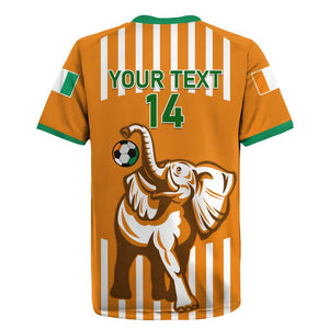 Custom Ivory Coast Football Rugby Jersey Les Elephants 3rd Champions Proud