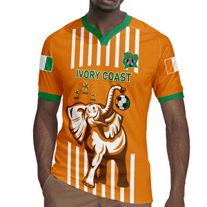 Custom Ivory Coast Football Rugby Jersey Les Elephants 3rd Champions Proud