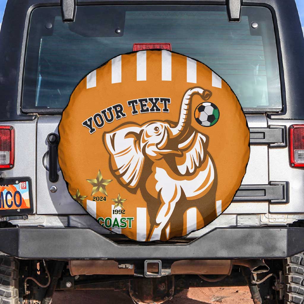 Custom Ivory Coast Football Spare Tire Cover Les Elephants 3rd Champions Proud