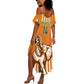 Custom Ivory Coast Football Summer Maxi Dress Les Elephants 3rd Champions Proud