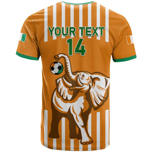 Custom Ivory Coast Football T shirt Les Elephants 3rd Champions Proud