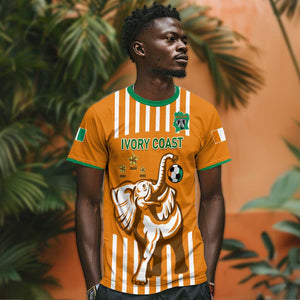 Custom Ivory Coast Football T shirt Les Elephants 3rd Champions Proud