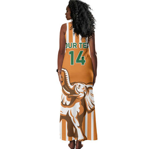 Custom Ivory Coast Football Tank Maxi Dress Les Elephants 3rd Champions Proud