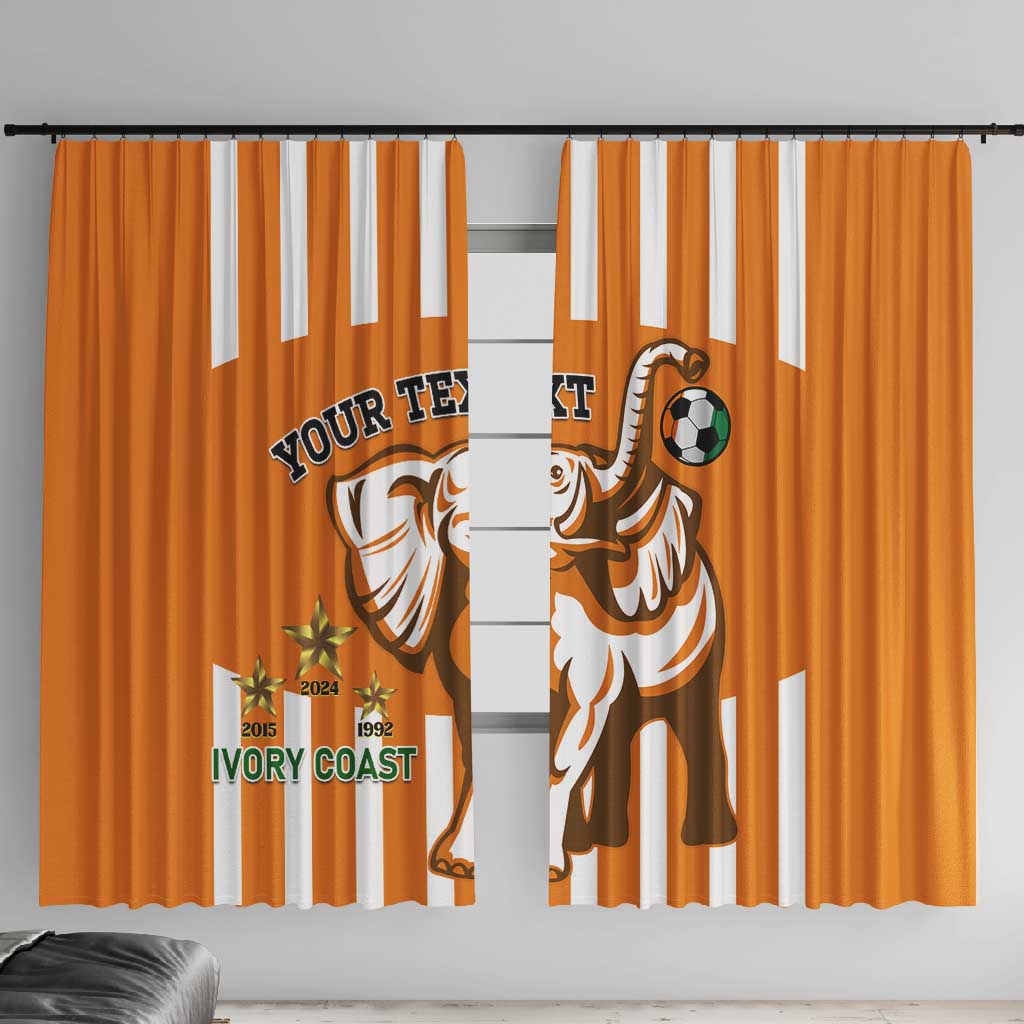 Custom Ivory Coast Football Window Curtain Les Elephants 3rd Champions Proud