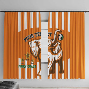 Custom Ivory Coast Football Window Curtain Les Elephants 3rd Champions Proud