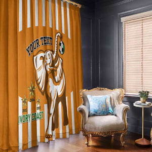 Custom Ivory Coast Football Window Curtain Les Elephants 3rd Champions Proud