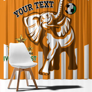 Custom Ivory Coast Football Window Curtain Les Elephants 3rd Champions Proud