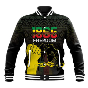 Juneteenth Freedom Day Baseball Jacket 1865 Black Independence African Pattern LT14