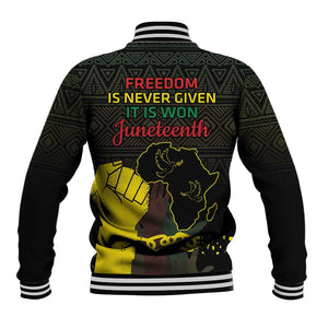 Juneteenth Freedom Day Baseball Jacket 1865 Black Independence African Pattern LT14