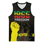 Juneteenth Freedom Day Basketball Jersey 1865 Black Independence African Pattern LT14